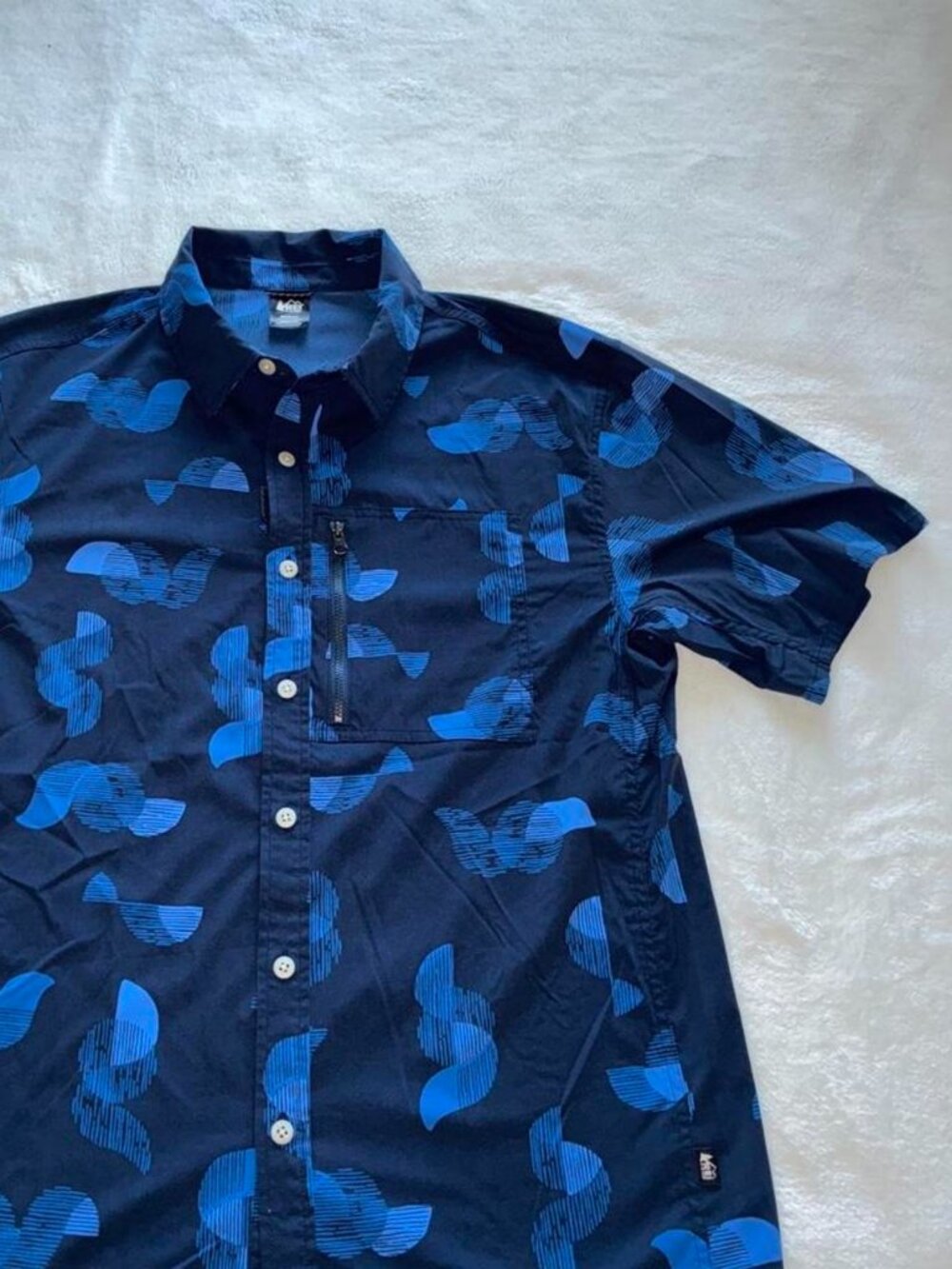 REI Co-op Men's Blue and Navy Shirt